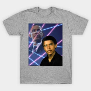 Young Barack Obama School Picture Laser T-Shirt